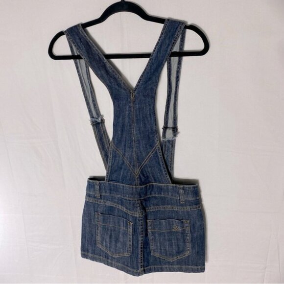 Vintage Y2K UB Jeans Dark Wash Denim Jean Mini Skirt Overalls XS - Picture 2 of 14